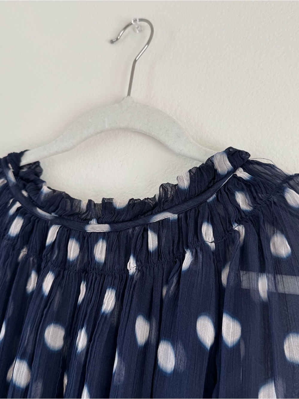 J.Crew Crinkle Chiffon Smocked Top - Picture 6 of 12